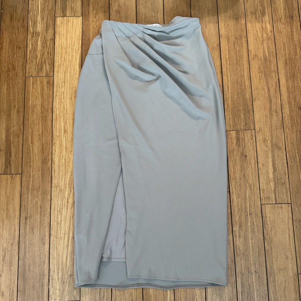 Abercrombie Crepe Draped Midi Skirt